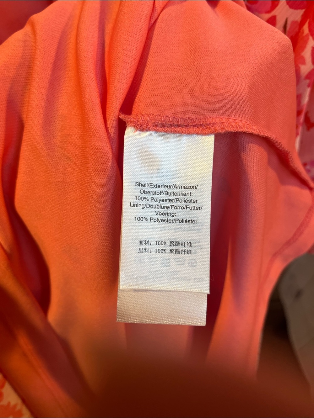 DKNY Pink and Coral Floral Wrap Midi Dress Sz 16 - Picture 7 of 8